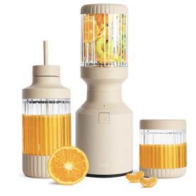 blender with orange juice